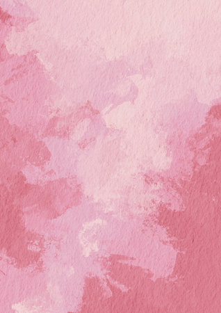 strawberry pink and cream brush color on paper background illustration for decoration on dessert sweet, romance and kids concept.の写真素材