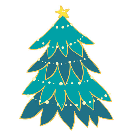Christmas tree decoration for celebration on Christmas holiday event.のイラスト素材