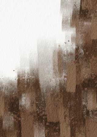 Wood and mud brown dry brush on paper background illustration for decoration on coffee cafe , historical, nature and crafted concept.の写真素材