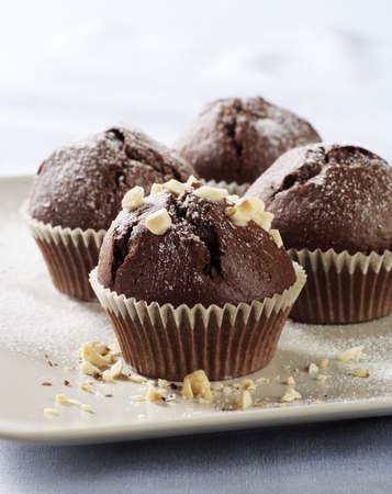 Chocolate muffinsの写真素材