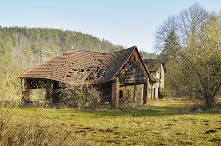 Ramshackle rural structureの写真素材