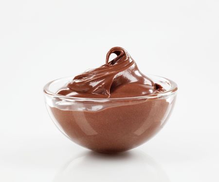 Chocolate dessert  in a glass bowlの写真素材