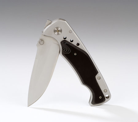 Stainless steel hunter's folding knife 