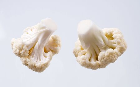Studio shot of fresh cauliflower の写真素材