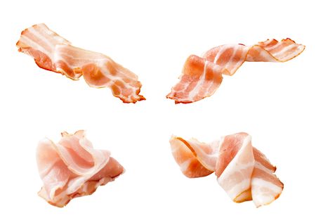 Thin slices of cured ham の写真素材