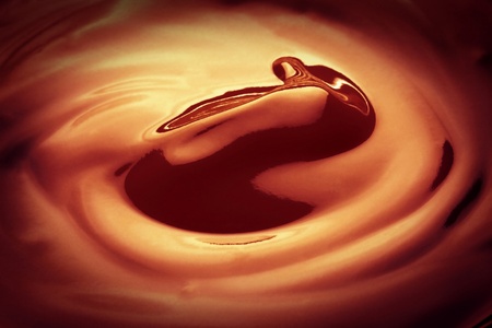 Macro of smooth chocolate cream - full frameの写真素材