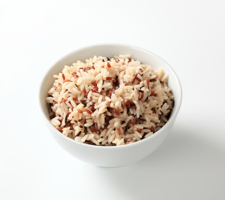 Bowl of cooked mixed rice - studioの写真素材