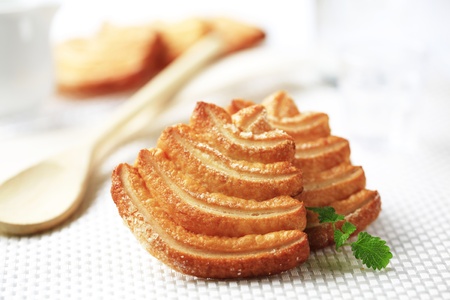Italian pastry - Fan-shaped crispy puff pastriesの写真素材