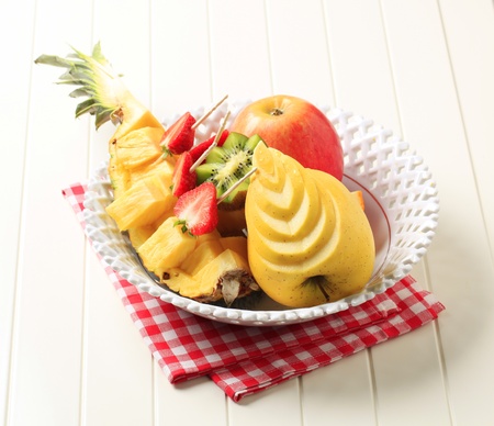 Variety of fresh fruit in a bowl