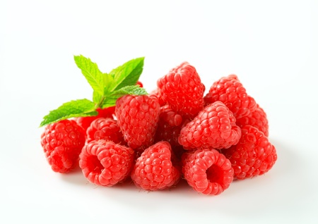 Studio shot of fresh raspberries