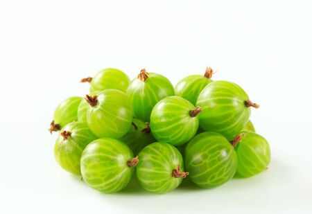 Studio shot of fresh gooseberriesの写真素材