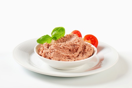 Bowl of liver pate - studio shot