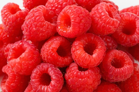 Studio shot of fresh raspberries