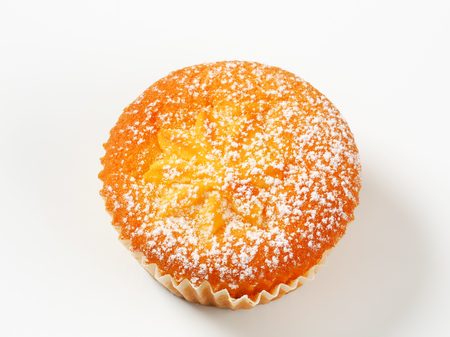 Custard filled muffin - studio shotの写真素材