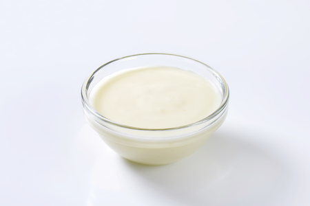 Bowl of creamy salad dressing with onion flavorの写真素材