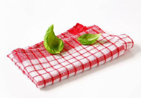 Cotton Checked Kitchen Tea Towelの写真素材