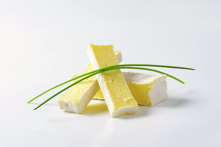 Brique cheese - soft cow's milk cheese with thin edible rindの写真素材