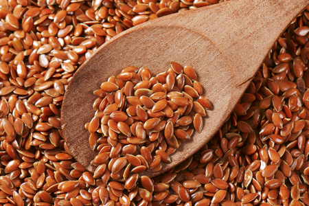 Flaxseeds (also called linseeds) - rich source of healthy fat, antioxidants, and fiberの写真素材