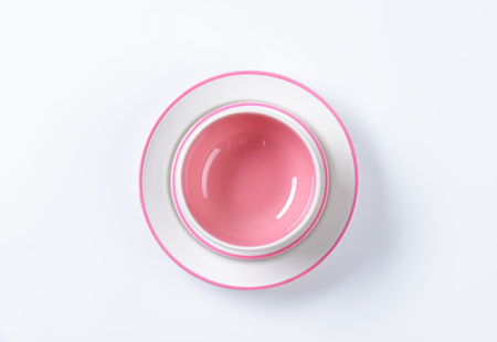 Dinner set including a bowl, dinner plate and side or dessert plateの写真素材