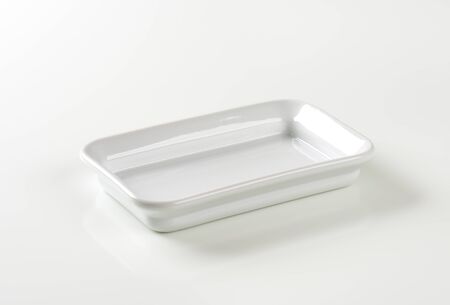 Rectangle ceramic cook and serve dishの写真素材
