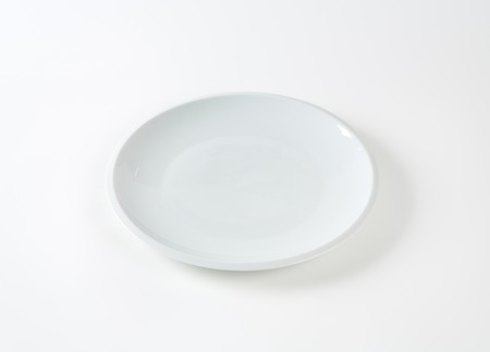 Contemporary plain white dinner plateの写真素材