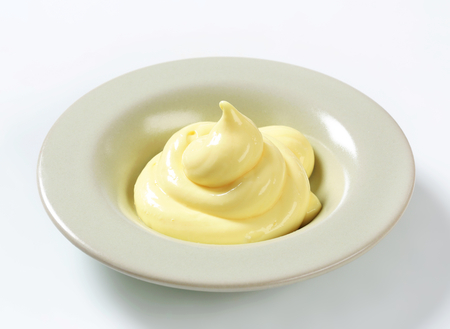 Homemade creamy salad dressing spreadの写真素材
