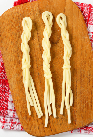 Slovak cuisine - String cheese in the shape of little braids (Korbaciky)
