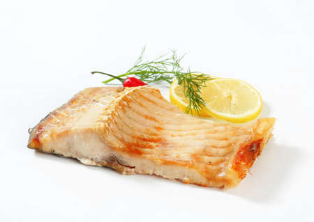Oven-baked carp fillet - studio shotの写真素材