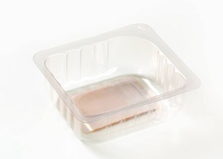 Small plastic rectangular food container