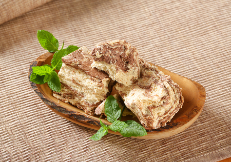 Marble sesame halva with cocoaの写真素材