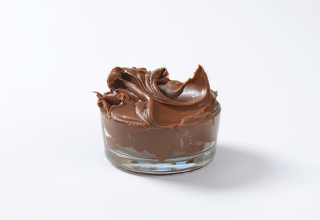 Dark chocolate hazelnut butter spreadの写真素材