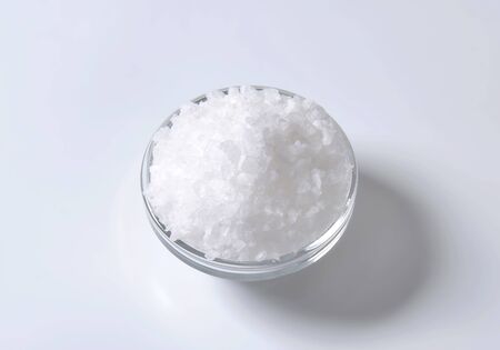 Bowl of coarse sea salt