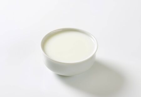 Fresh milk in white bowlの写真素材