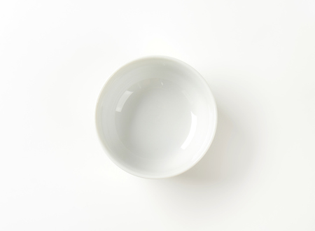 empty white bowl on white background