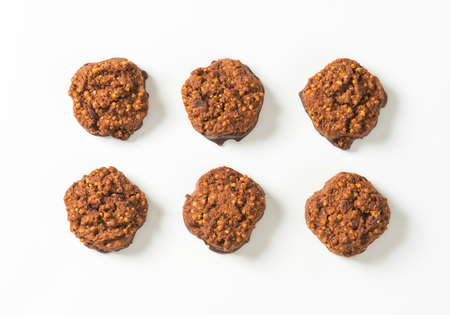 No bake chocolate cookies with quinoa crispiesの写真素材