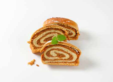 Slices of sweet nut roll