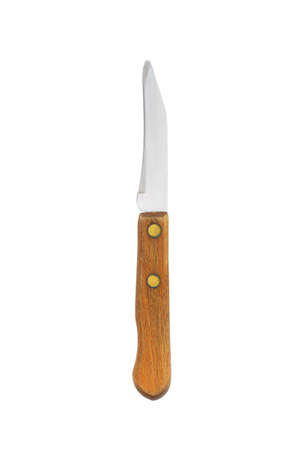 Small peeling knife with wooden handle