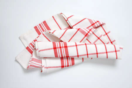 red and white checked tea towel