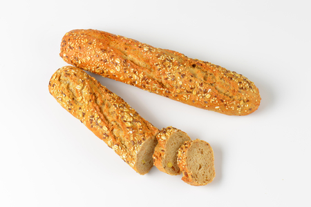 fresh bread rolls with seeds on topの写真素材