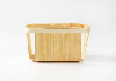 empty wooden box on white backgroundの写真素材