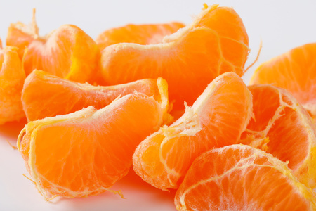 slices of fresh tangerine - detailの写真素材