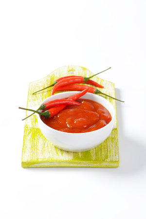 Tomato sauce with hot peppers, garlic and onionの写真素材