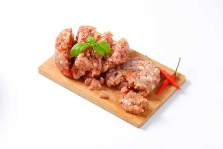 Pork meat with fresh chili pepper in aspicの写真素材