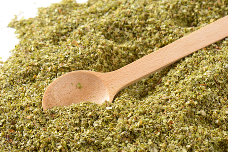 Heap of Dried Marjoram leavesの写真素材
