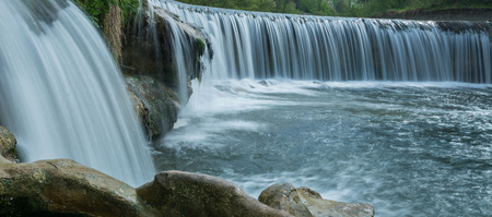 Waterfall in natureの写真素材