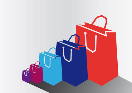 shopping bags vector illustrationのイラスト素材