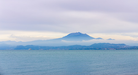 Lake with mountainの写真素材