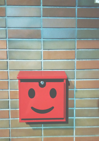 Smiling postbox, Tokyo, Japanの写真素材
