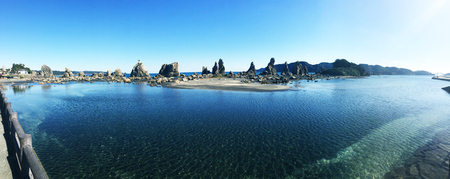 Panorama of the sea, Wakayama Prefecture, Japanの写真素材