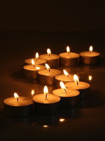Tranquil Tea Light Candlesの写真素材